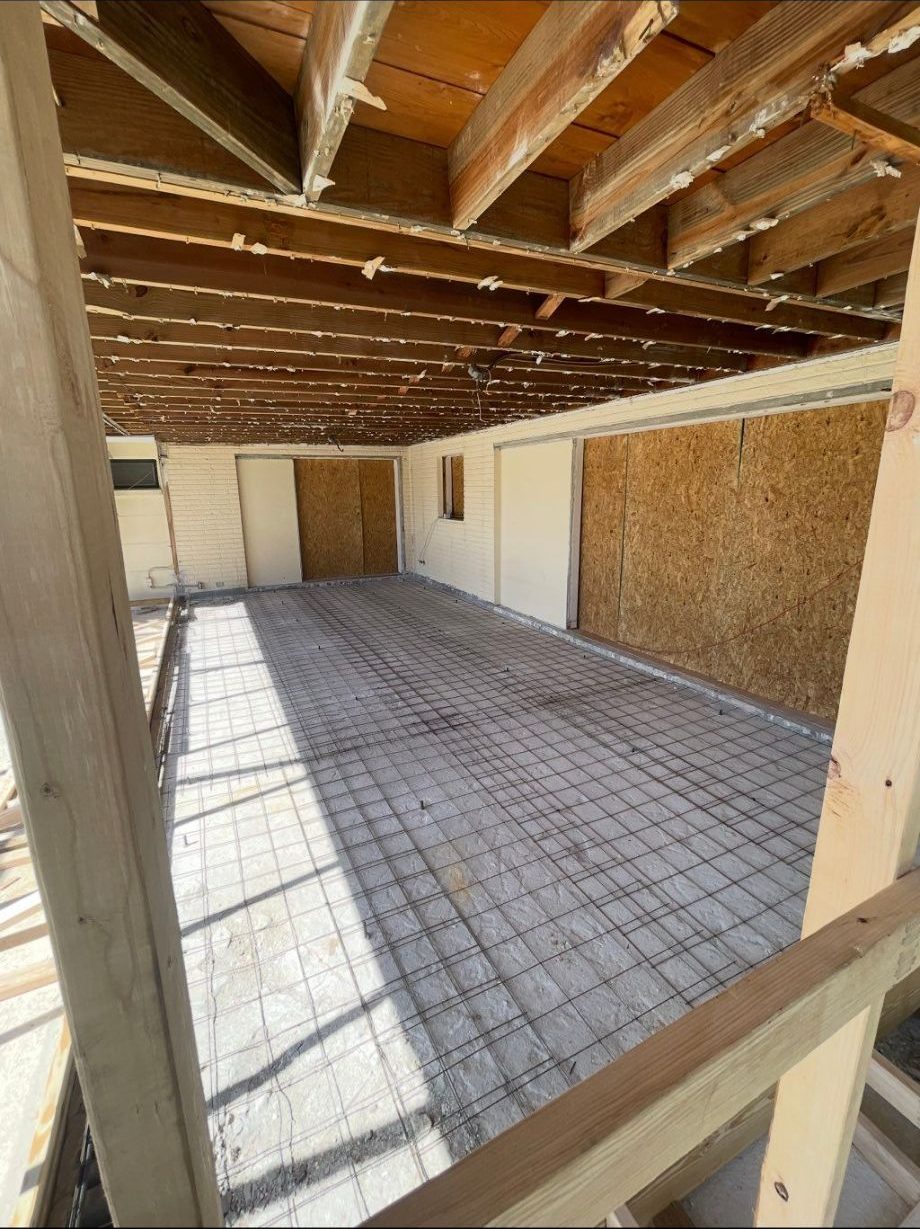 New framing on a home addition